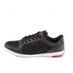 Черни мъжки спортни обувки, еко-кожа и текстилна материя - спортни обувки за пролетта и лятото N 100012417