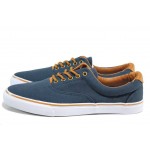 Сини мъжки спортни обувки, текстилна материя - ежедневни обувки за пролетта и лятото N 100012556