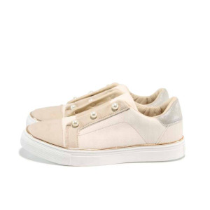 Розови детски обувки, здрава еко-кожа - спортни обувки за пролетта и лятото N 100012537