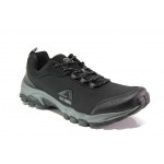 Черни мъжки маратонки, текстилна материя - спортни обувки за есента и зимата N 100012899