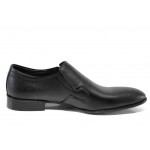 Черни анатомични мъжки обувки, естествена кожа - официални обувки за целогодишно ползване N 100012064