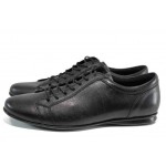 Черни мъжки обувки, естествена кожа - всекидневни обувки за целогодишно ползване N 100012065