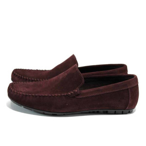 Винени анатомични мъжки мокасини, естествен набук - ежедневни обувки за пролетта и лятото N 100012445