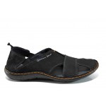 Черни ортопедични мъжки сандали, естествен набук - ежедневни обувки за пролетта и лятото N 100012483