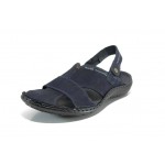 Сини ортопедични мъжки сандали, естествен набук - ежедневни обувки за пролетта и лятото N 100012637