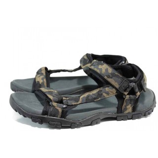 Цветни анатомични мъжки сандали, текстилна материя - ежедневни обувки за пролетта и лятото N 100012684