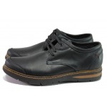 Анатомични черни мъжки обувки, естествена кожа - всекидневни обувки за есента и зимата N 100013008