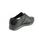 Анатомични черни мъжки обувки, естествена кожа - спортни обувки за есента и зимата N 100013028