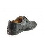 Ортопедични черни мъжки обувки, естествена кожа - ежедневни обувки за есента и зимата N 100013076