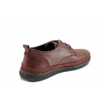 Анатомични винени мъжки обувки, естествена кожа - ежедневни обувки за пролетта и есента N 100013140