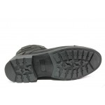 Черни мъжки боти, здрава еко-кожа - ежедневни обувки за есента и зимата N 100013280