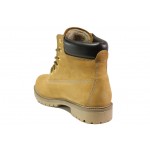 Анатомични Жълти мъжки боти, естествен набук - ежедневни обувки за есента и зимата N 100013310