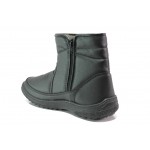 Черни мъжки боти, здрава еко-кожа - всекидневни обувки за есента и зимата N 10007796