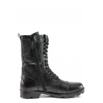 Черни мъжки боти, естествена кожа - ежедневни обувки за есента и зимата N 100013436