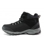 Черни мъжки боти, текстилна материя - ежедневни обувки за есента и зимата N 100013438