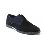Анатомични черни мъжки обувки, естествен набук - всекидневни обувки за пролетта и лятото N 100013485