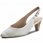 Бели дамски обувки със среден ток, естествена кожа - всекидневни обувки за пролетта и лятото N 100012022