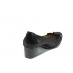 Черни анатомични дамски обувки със среден ток, естествена кожа - всекидневни обувки за целогодишно ползване N 100012024
