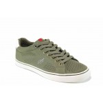 Зелени мъжки обувки с мемори пяна, текстилна материя - всекидневни обувки за пролетта и лятото N 100012035