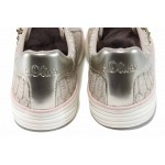Розови дамски обувки с мемори пяна, с равна подметка, здрава еко-кожа - всекидневни обувки за пролетта и лятото N 100012039