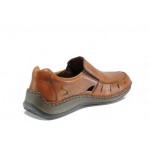 Кафяви мъжки обувки, естествена кожа - всекидневни обувки за пролетта и лятото N 100012073
