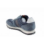 Тъмносини мъжки маратонки с мемори пяна, текстилна материя - спортни обувки за пролетта и лятото N 100012244