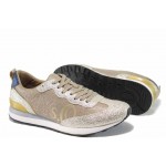 Бежови дамски обувки с мемори пяна, с равна подметка, здрава еко-кожа - спортни обувки за пролетта и лятото N 100012230