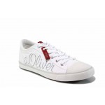 Бели мъжки спортни обувки, текстилна материя - спортни кецове за пролетта и лятото N 100012241