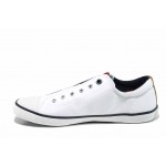 Бели мъжки обувки, текстилна материя - всекидневни обувки за пролетта и лятото N 100012340