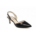 Черни дамски сандали, естествена кожа - официални обувки за пролетта и лятото N 100012347