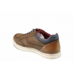 Кафяви мъжки обувки, естествена кожа - всекидневни обувки за пролетта и лятото N 100012343
