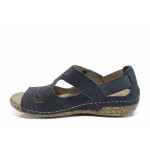 Сини ортопедични дамски сандали, естествена кожа - всекидневни обувки за пролетта и лятото N 100012390