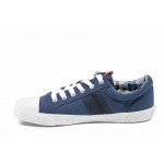 Сини мъжки обувки, текстилна материя - спортни обувки за пролетта и лятото N 100012429