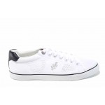 Бели мъжки спортни обувки с мемори пяна, текстилна материя - спортни обувки за пролетта и лятото N 100012702