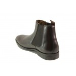 Кафяви мъжки боти, естествена кожа - ежедневни обувки за есента и зимата N 100012955