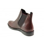 Винени дамски боти, естествена кожа - всекидневни обувки за есента и зимата N 100012998