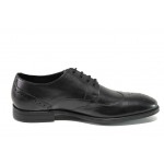 Черни мъжки обувки, естествена кожа - всекидневни обувки за есента и зимата N 100013063