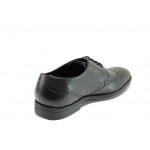 Черни мъжки обувки, естествена кожа - всекидневни обувки за есента и зимата N 100013063