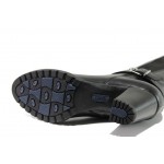 Черни летни дамски ботуши, естествена кожа - елегантни обувки за есента и зимата N 100013091