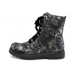 Черни дамски боти, качествен еко-велур - ежедневни обувки за есента и зимата N 100013110
