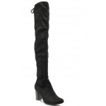 Черни дамски ботуши, качествен еко-велур - ежедневни обувки за есента и зимата N 100013262
