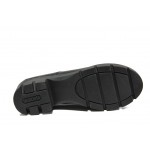 Анатомични черни дамски обувки със среден ток, естествена кожа - всекидневни обувки за есента и зимата N 100013344