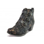 Черни дамски боти, качествен еко-велур - ежедневни обувки за есента и зимата N 100013386