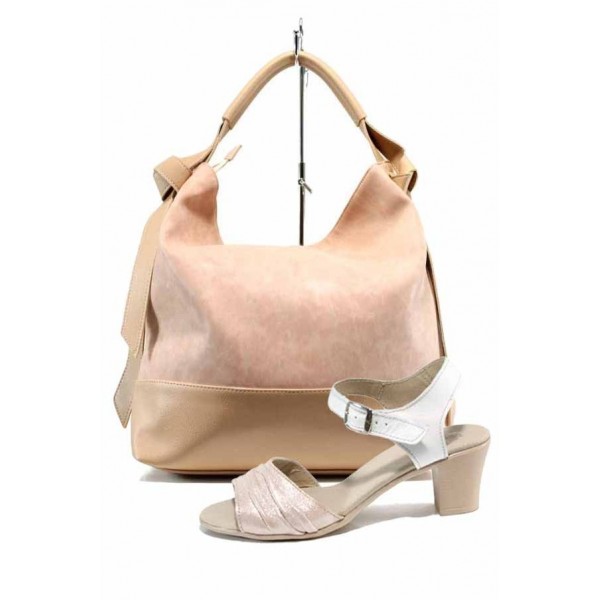 Розов комплект обувки и чанта - удобство и стил за пролетта и лятото N 100012887
