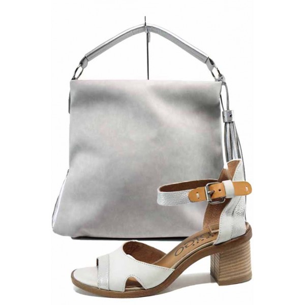 Сив комплект обувки и чанта - удобство и стил за пролетта и лятото N 100012890
