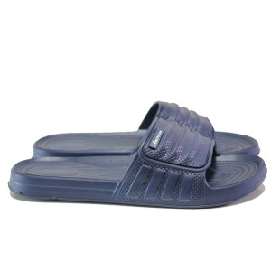 Сини джапанки, pvc материя - ежедневни обувки за пролетта и лятото N 100013963