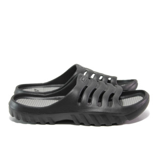 Черни джапанки, pvc материя - ежедневни обувки за пролетта и лятото N 100014049