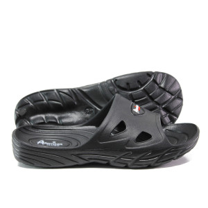 Черни джапанки, pvc материя - ежедневни обувки за пролетта и лятото N 100014051