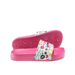 Розови джапанки, pvc материя - ежедневни обувки за пролетта и лятото N 100014056