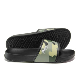 Зелени джапанки, pvc материя - ежедневни обувки за пролетта и лятото N 100014045